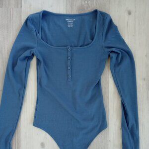 American Eagle Longsleeve Henley Bodysuit - Women's Small